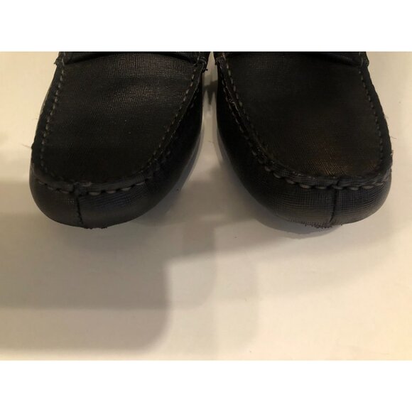 Calvin klein men\'s new black leather slip on loafers size: 11.5